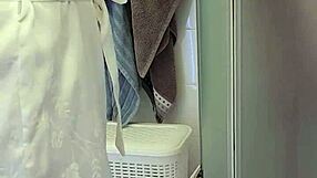 yo, stepmom caught me in shower, helped jerk off till I came!