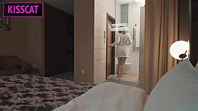 Holy crap! Hot wife bangs handyman in hotel for cuck hubby!