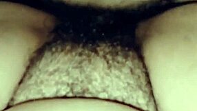 Mature woman bends over for dildo masturbation