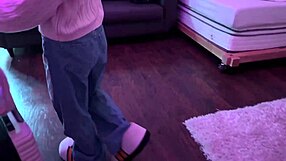 Melody marks bent over on sofa for big dick interview