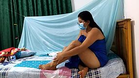 The curvy milf indulges in self-pleasure after her bath