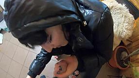 preview - milfycalla gets drenched in cum on black jacket