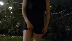 Shemale Ting Xuan Strips Bare in Community Garden, Unstoppable Exposure