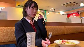 innocent-faced big tits jk having erotic sex in uniform after cat cafe date