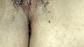 Mature woman bends over for dildo masturbation