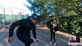 The guy wants to show the dance to a girl in the park