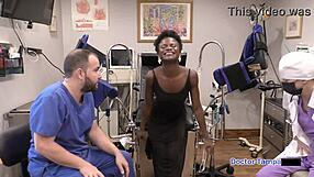 Dr. Tampa Conducts Rina Arem’s First Gyno Exam With Gloved Spreading