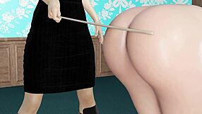 british caning animation in garage