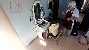A stunning woman got a surprise hair trim