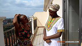 Deep anal sex with oiled ebony lesbians