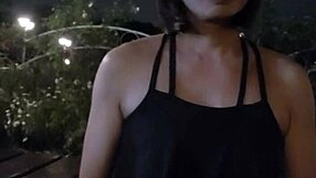 Shemale Ting Xuan Strips Bare in Community Garden, Unstoppable Exposure