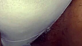 Ebony Babe Rubbing Her Creamy Wet Pussy