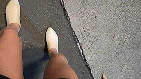 Shemale Ting Xuan Strips Bare in Community Garden, Unstoppable Exposure