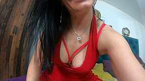 Milfycalla, the tall Latina MILF, teases in lingerie before cuckold action.