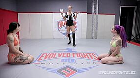 Charlotte Sartre and Sheena Rose Wrestle Nude in Lesbian Sex