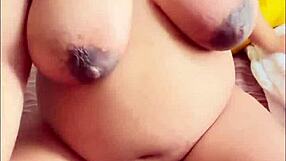 Pregnant Arab Milf Explores Solo Pleasure with Big Boobs and Hairy Pussy