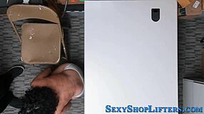 caught thief gives blowjob and gets fucked with facial