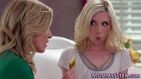 Tiny Teen Scissoring Stepmom