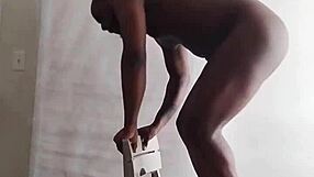 Indoor flying lessons for exercise while naked