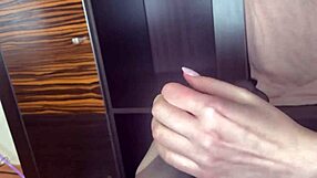 Watch this closeup of feet in black stockings playing with anal beads!