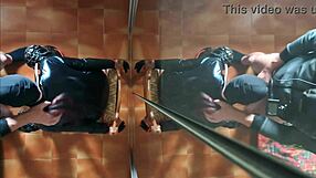chairtied woman endures face fucking until creampie