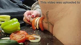 Extreme urethral torment with dick in kitchen