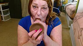 Yo, redhaired businesswoman hires escort for multiple mouth cumshots!