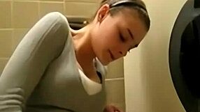 Quick Cum Session in the Toilet with Mommy