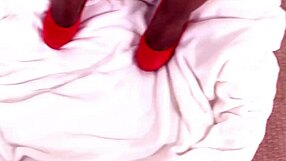 danielle ried ebony black girl with dick sucking lips big white dick pov blowjob and cum load swallow. she swallows it all