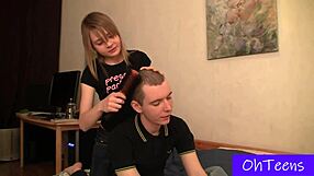 Kris Blent and Janet Mason in hot action