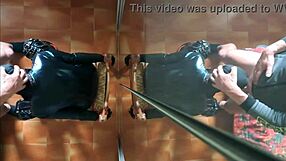 chairtied woman endures face fucking until creampie