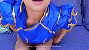 Watch this Asian hotwife spreading her curvy body for big black cocks in a wild interracial mfm dvp?