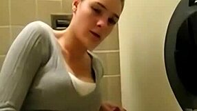 Quick Cum Session in the Toilet with Mommy