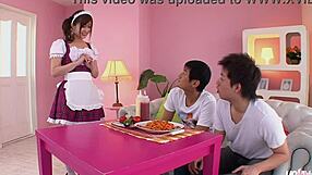 hikaru ayami takes two cocks and a sticky creampie