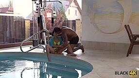 Young teen beauty fulfills dreams with muscular black coach