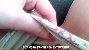 teen plays with wet pussy, turning panties dirty and slutty