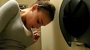 Quick Cum Session in the Toilet with Mommy