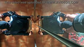 chairtied woman endures face fucking until creampie