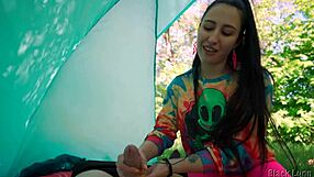 she jerked me off for free in the tent