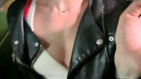 Blonde slut risks everything to suck a random stranger's cock