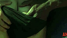 Intense pleasure from big black cock banging ass in threesome.