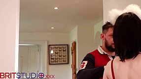 collared british 18 year old bent over in the kitchen with neighbors