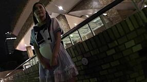 Cute Japanese school girl cosplayer in a secret video clip.