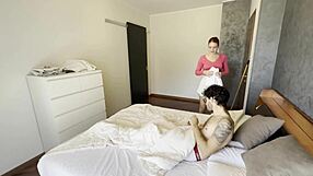 I fucked the red-haired hotel cleaning lady intensely, cumming in her mouth with italian dialogues