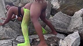 Seduced Tourist Guard Fucked on Rock