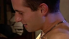 Brunette mom in heels gets deepthroat and handjob action on bed with anal fingering.