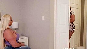 MZ Dani cleaning the closet with bent over pose