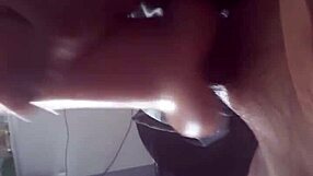 Solo guy tugs his small cock intensely