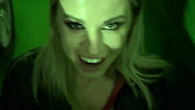 Blonde slut swallows it all in risky public blowjob