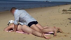 Funny beach day turns into banging a juicy milf by the shore